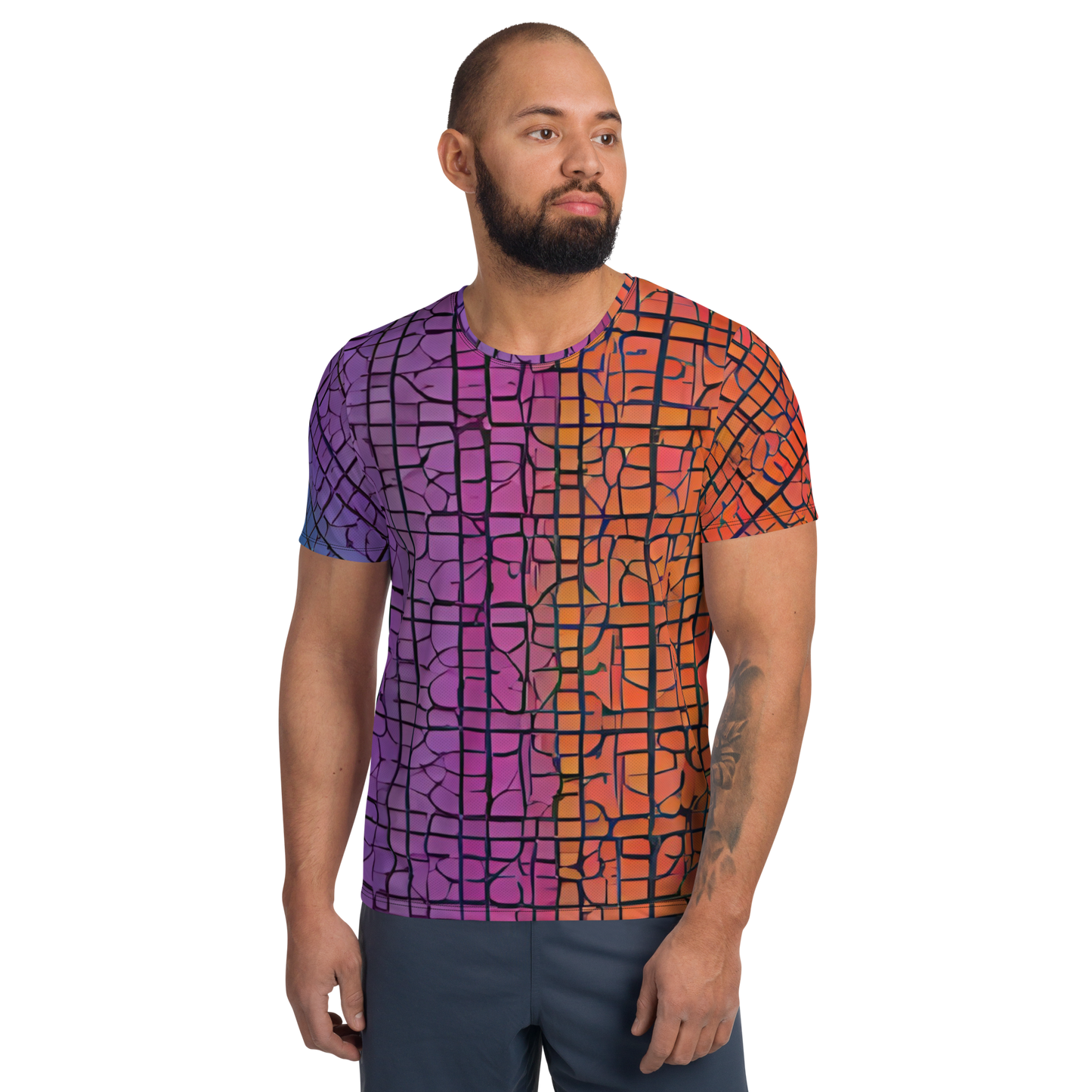 All-Over Print Men's Athletic T-Shirt