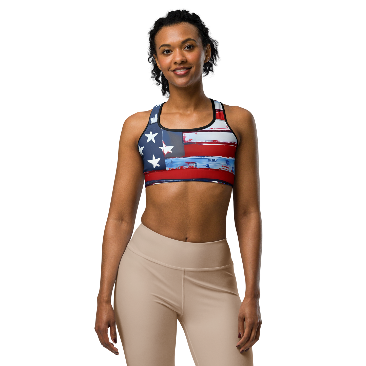 Liberty Threads: All-Over Print Sports Bra