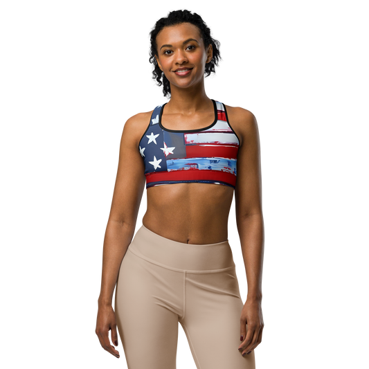 Liberty Threads: All-Over Print Sports Bra