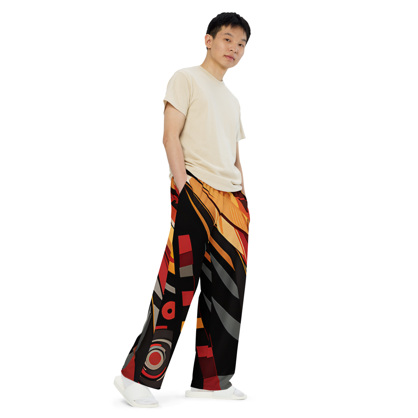 College Team Colors: All-Over Print Unisex Wide-Leg Pants