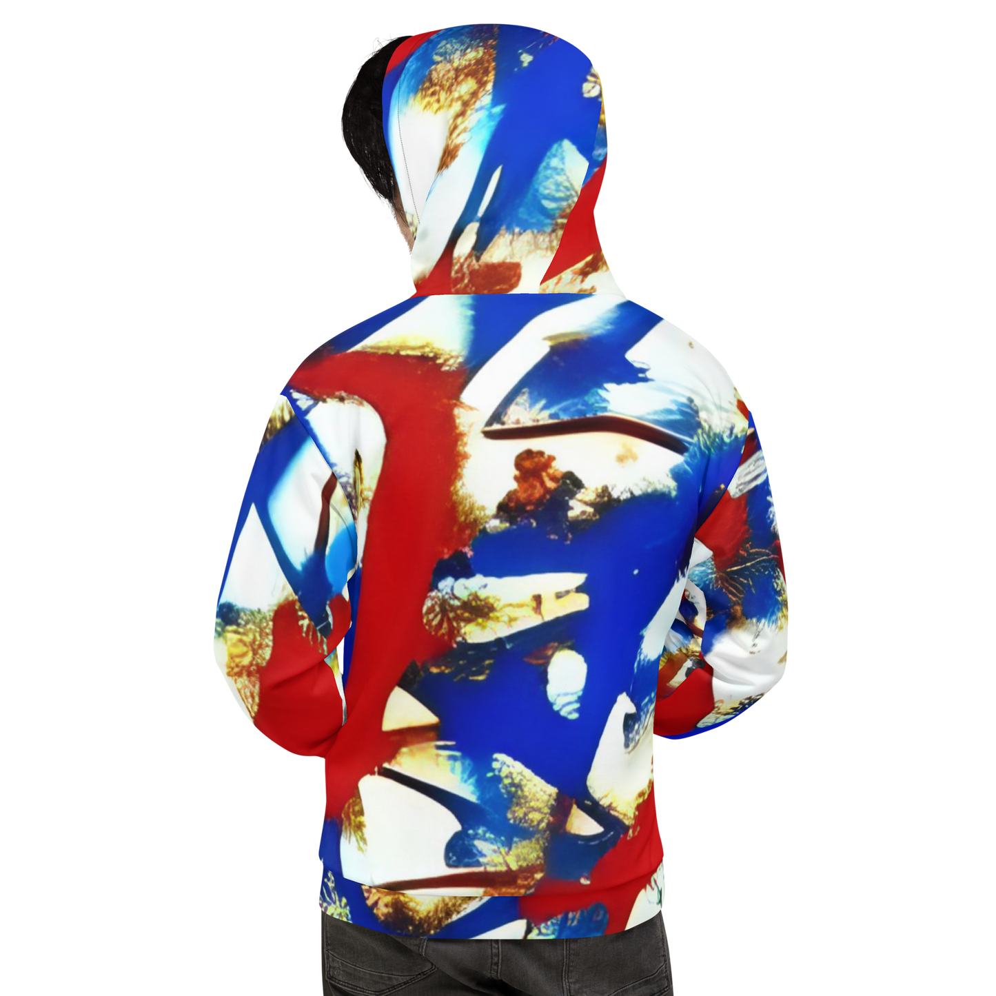 Liberty Threads: All-Over Print Recycled Unisex Hoodie