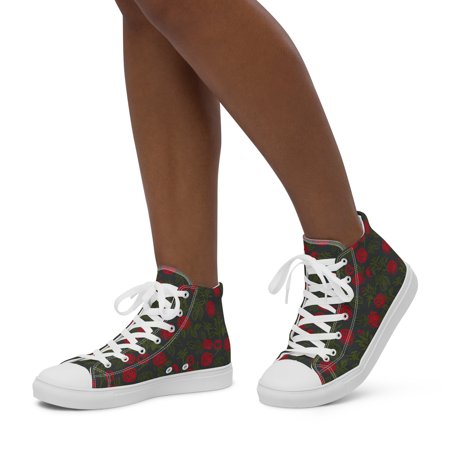 Smell the Roses: Women's High Top Canvas Shoes