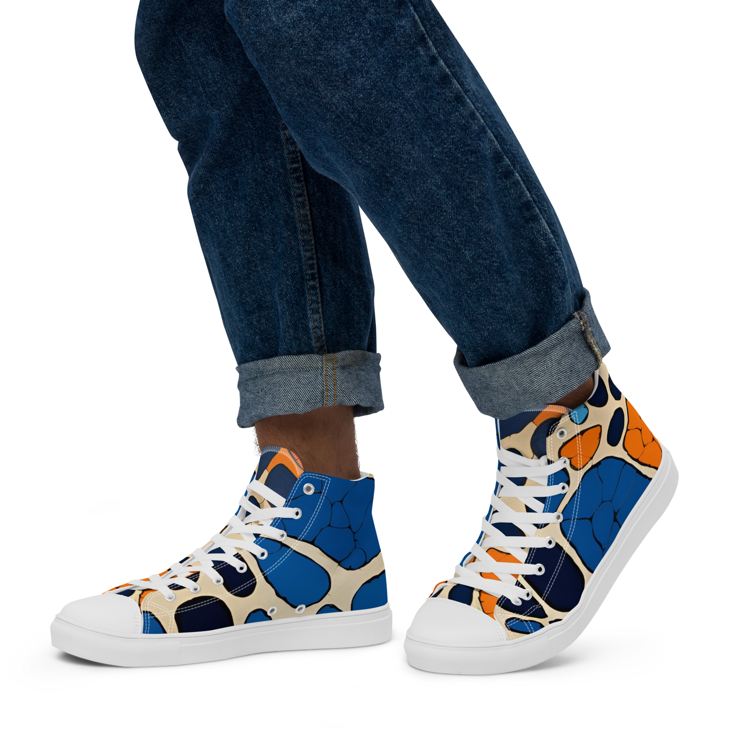 College Team Colors: Men's High Top Canvas Shoes