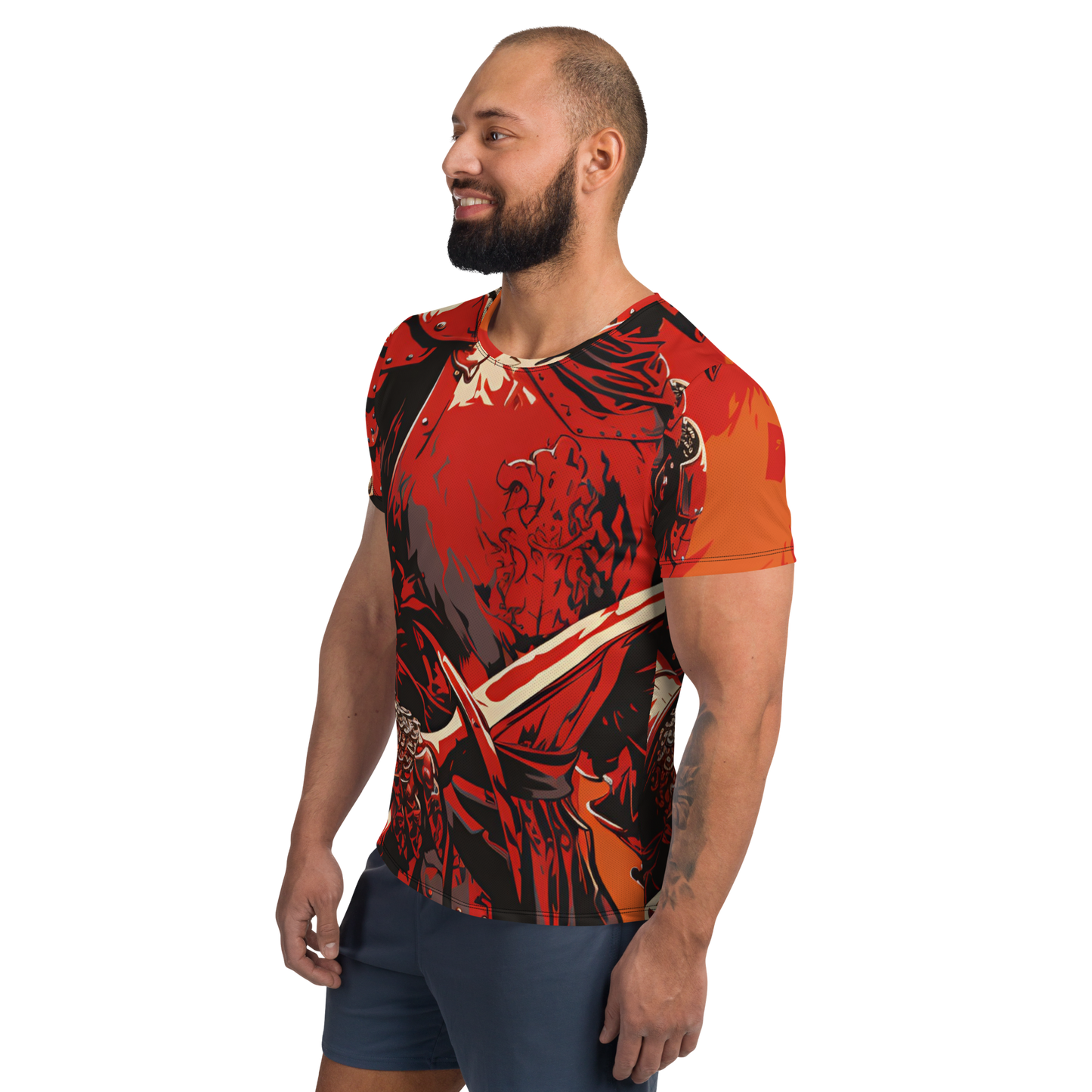 Crusader Design: All-Over Print Men's Athletic T-Shirt