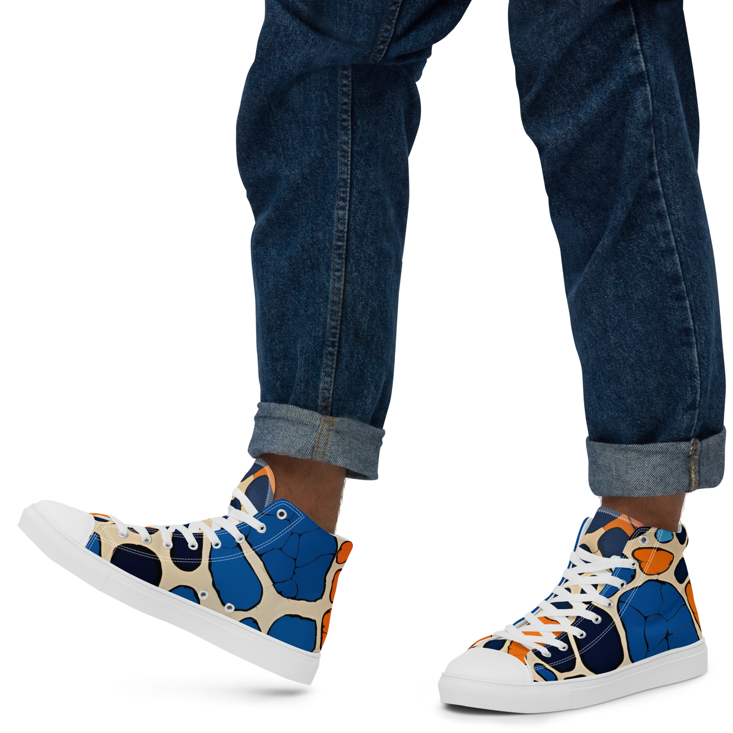 College Team Colors: Men's High Top Canvas Shoes