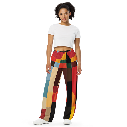 College Team Colors: All-Over Print Unisex Wide-Leg Pants