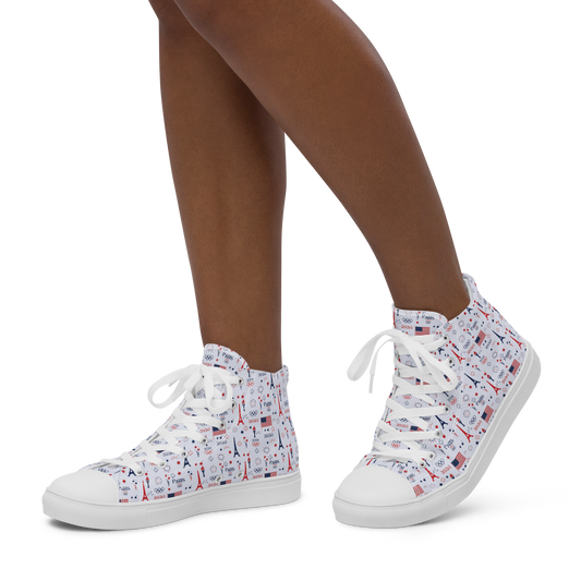 Olympics 2024: Women's High Top Canvas Shoes