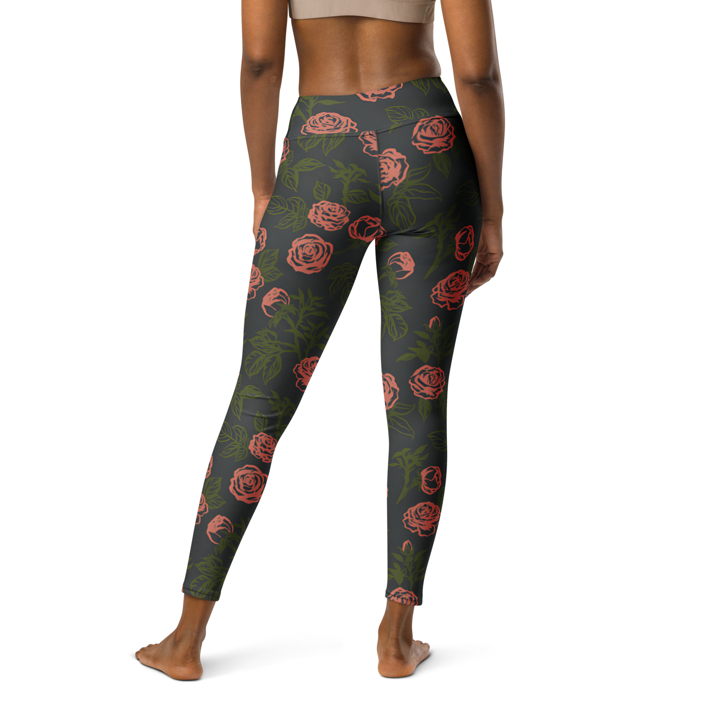 Smell the Roses: All-Over Print Yoga Leggings