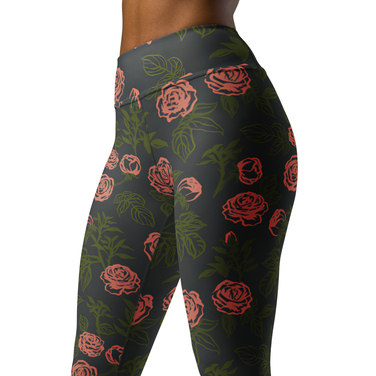 Smell the Roses: All-Over Print Yoga Leggings