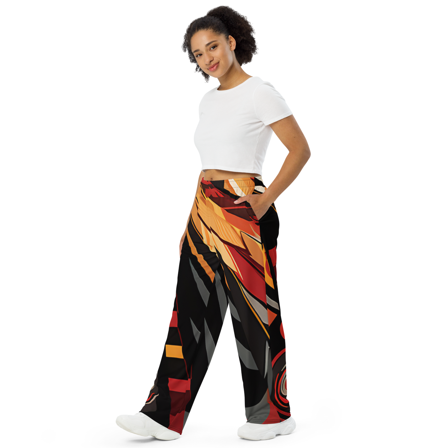 College Team Colors: All-Over Print Unisex Wide-Leg Pants