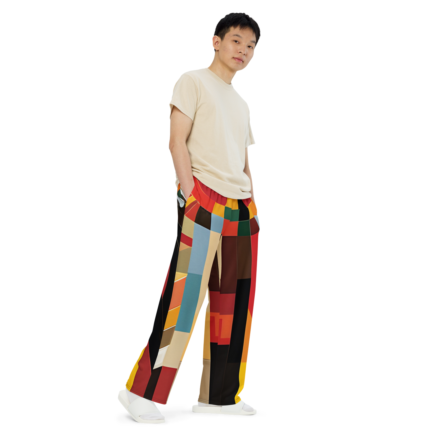 College Team Colors: All-Over Print Unisex Wide-Leg Pants