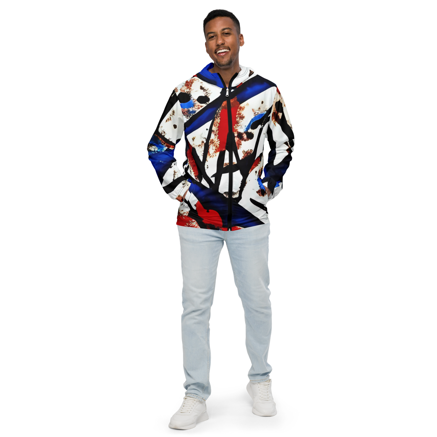 Liberty Threads: All-Over Print Men's Windbreaker