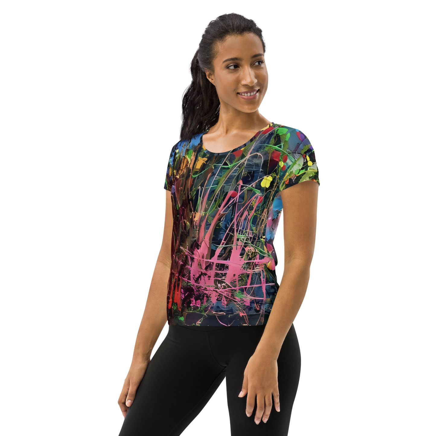 All-Over Print Women's Athletic T-Shirt