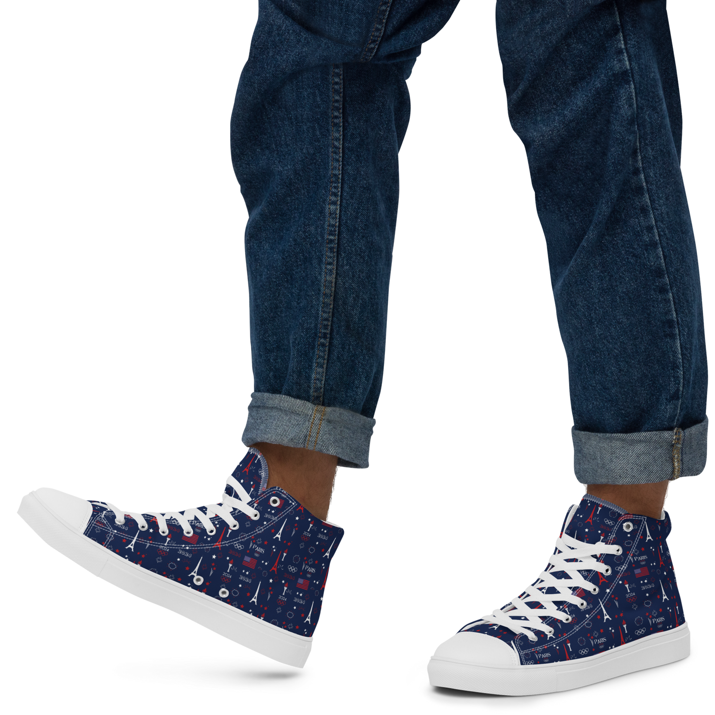 Olympics 2024: Men's High Top Canvas Shoes