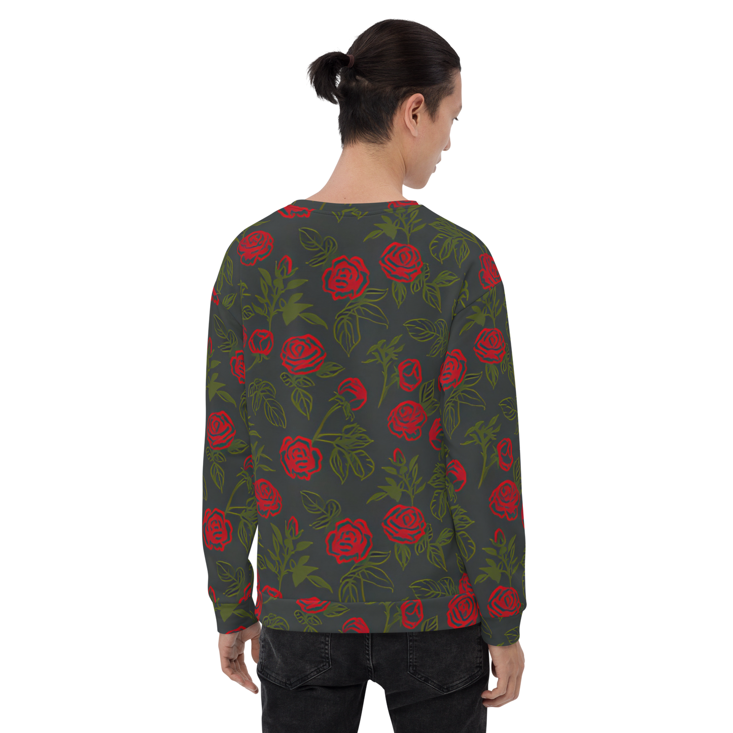 Smell the Roses: All-Over Print Recycled Unisex Sweatshirt