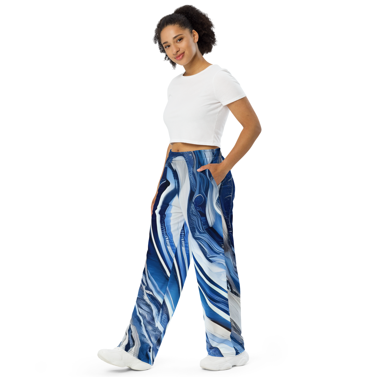 Cristina: All-Over Print Unisex Wide-Leg Pants