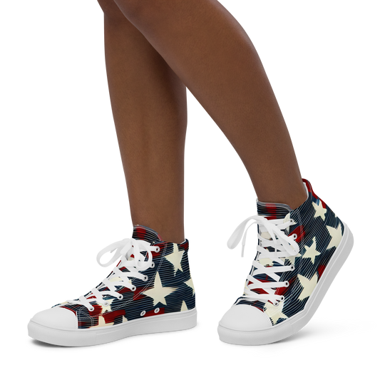 Liberty Threads: Women's High Top Canvas Shoes