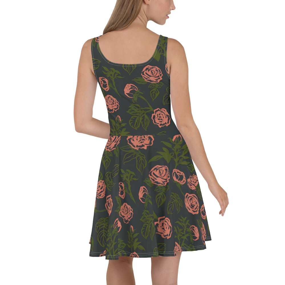 Smell the Roses: All-Over Print Skater Dress