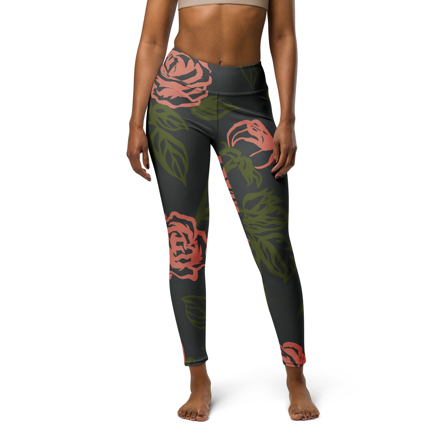 Smell the Roses: All-Over Print Yoga Leggings