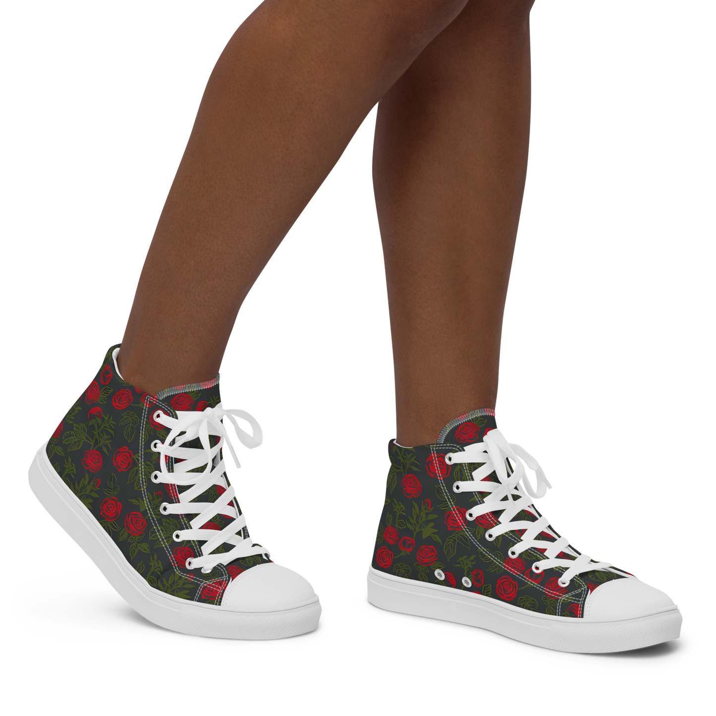 Smell the Roses: Women's High Top Canvas Shoes