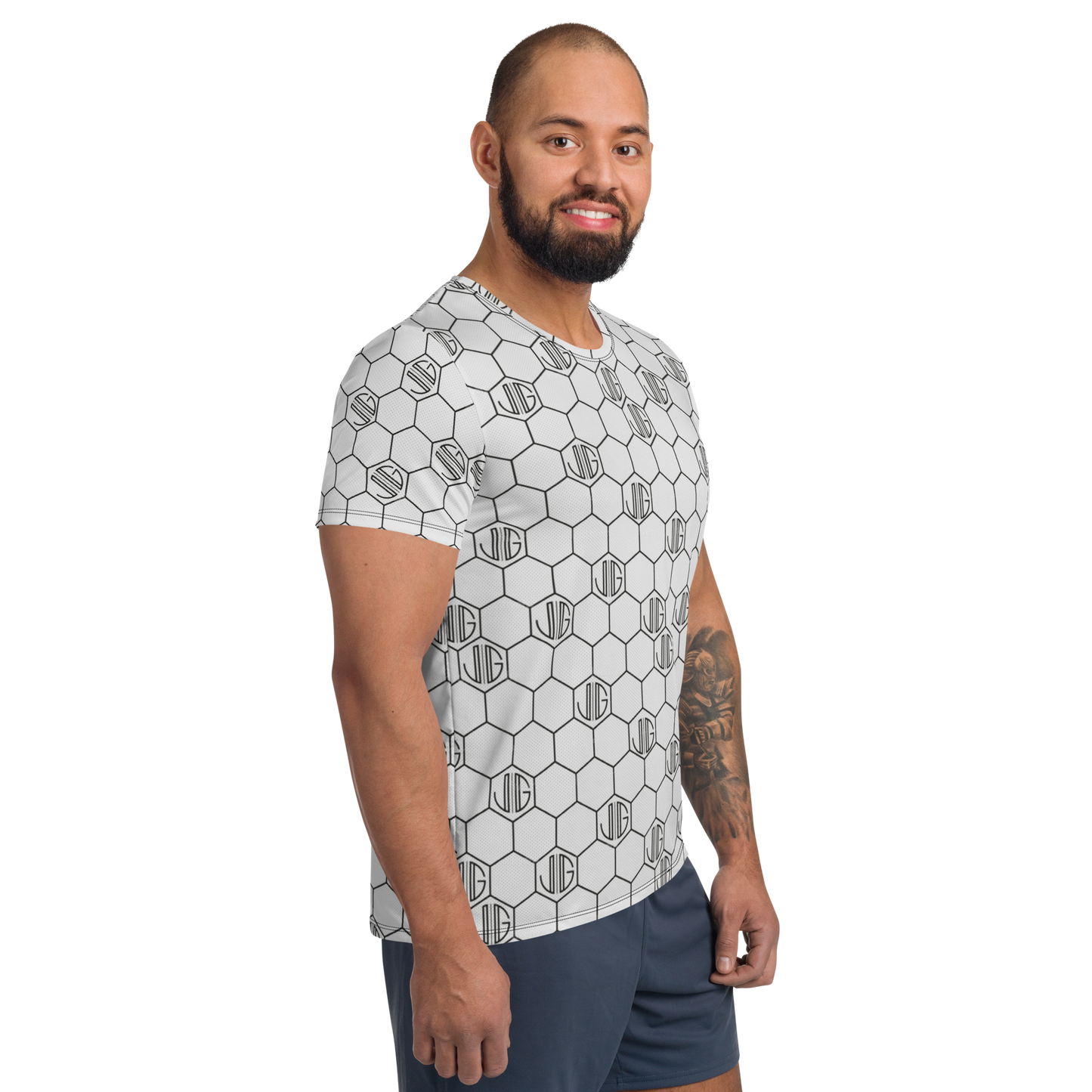 Logo Art: All-Over Print Men's Athletic T-Shirt