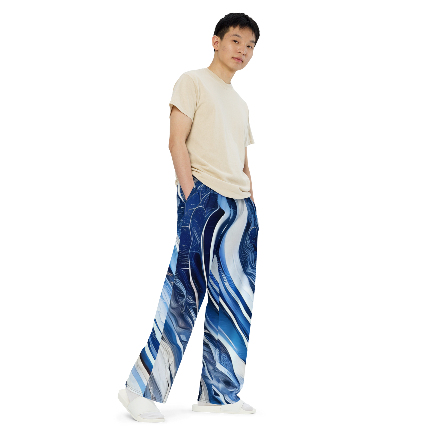 Cristina: All-Over Print Unisex Wide-Leg Pants