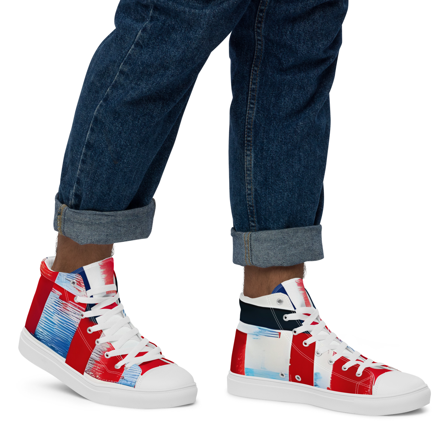 Liberty Threads: Men's High Top Canvas Shoes