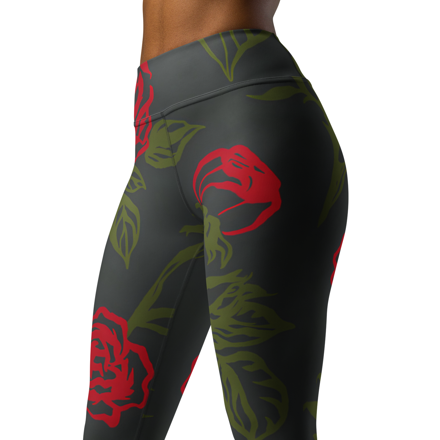 Smell the Roses: All-Over Print Yoga Leggings