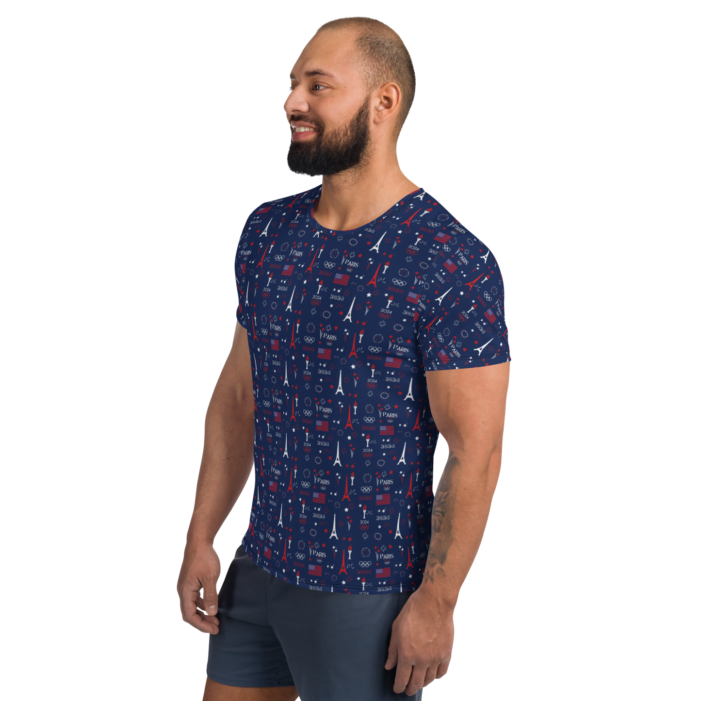 Olympics 2024: All-Over Print Men's Athletic T-Shirt