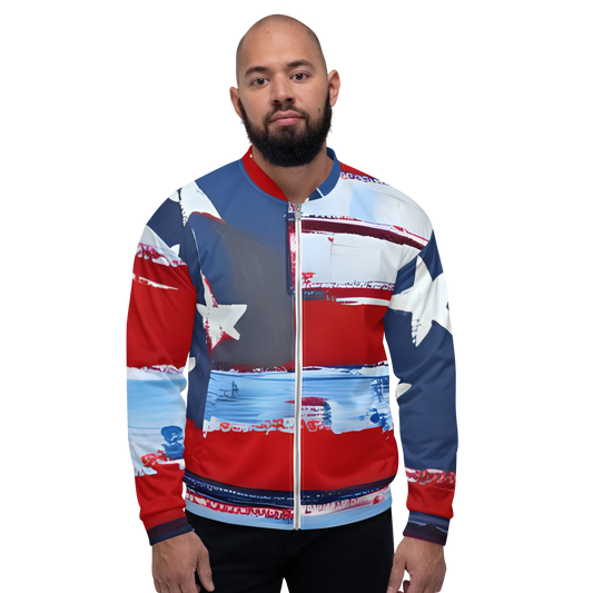 Liberty Threads: All-Over Print Unisex Bomber Jacket