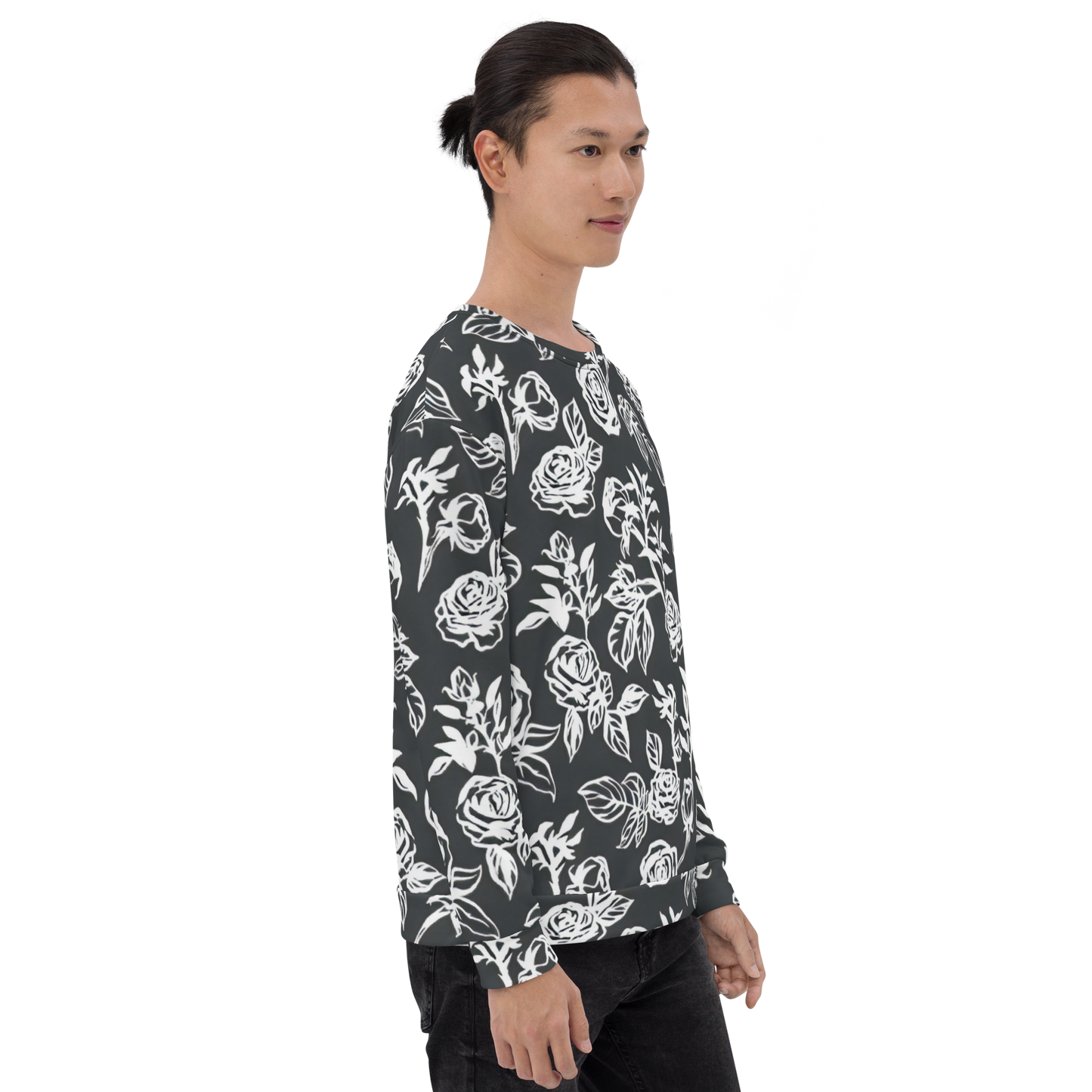 Smell the Roses: All-Over Print Recycled Unisex Sweatshirt