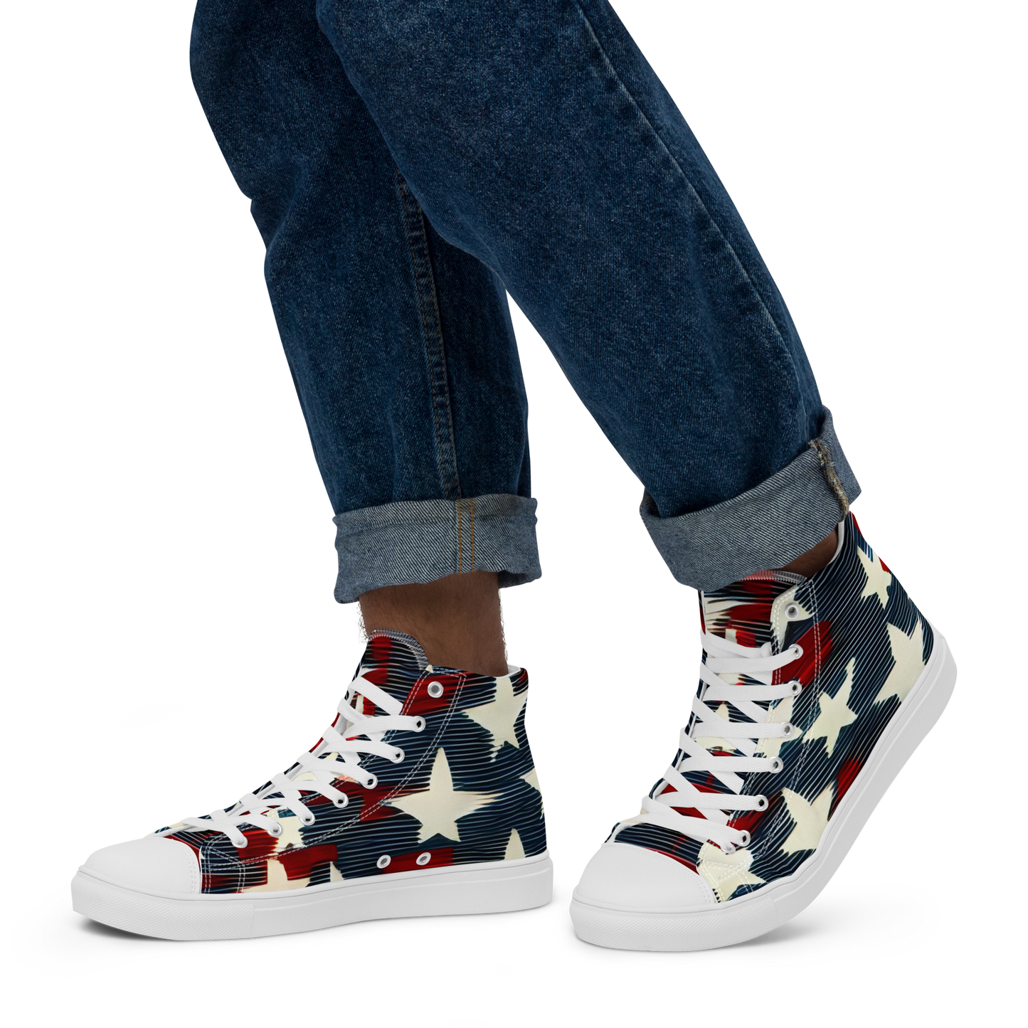 Liberty Threads: Men's High Top Canvas Shoes