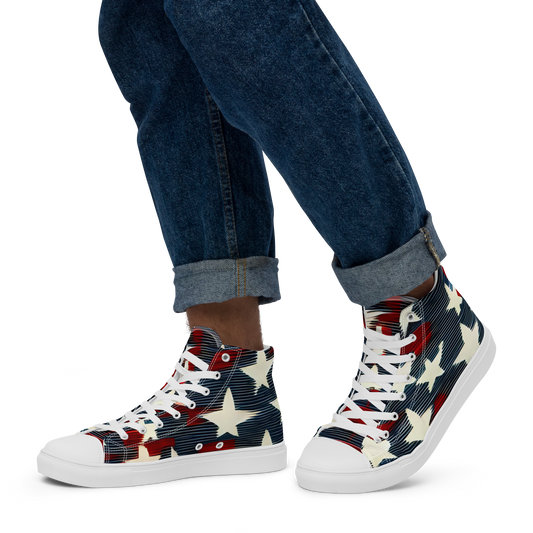 Liberty Threads: Men's High Top Canvas Shoes