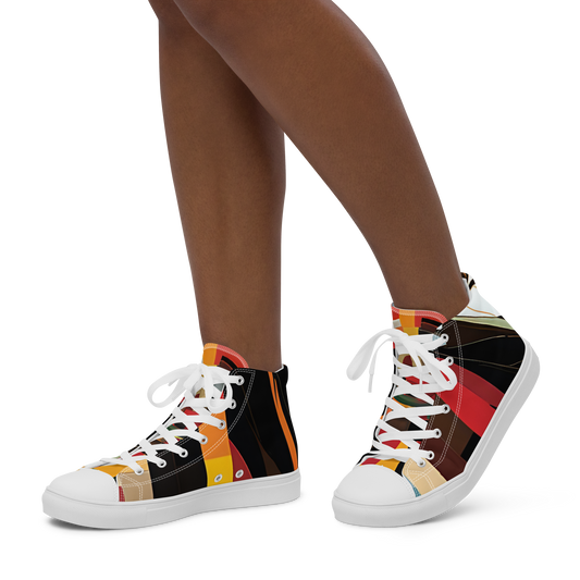 College Team Colors: Women's High Top Canvas Shoes