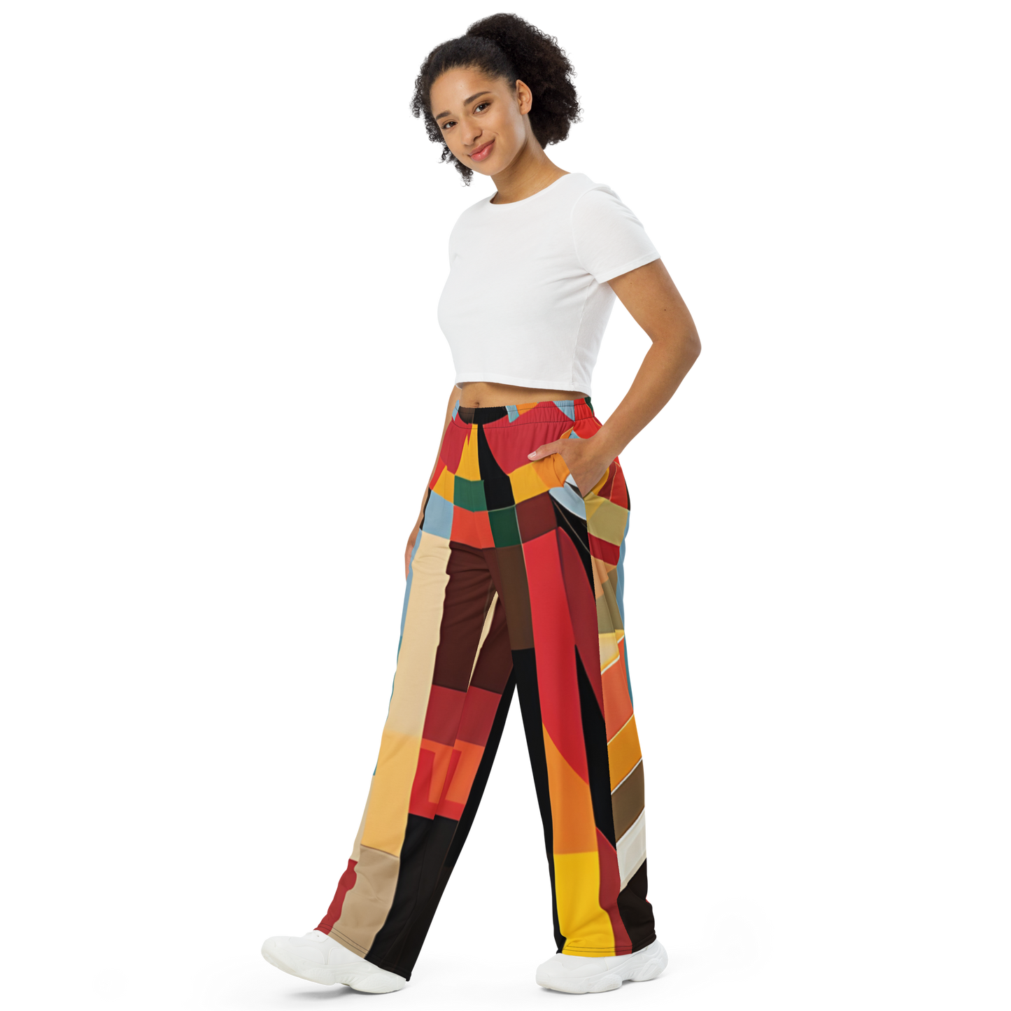 College Team Colors: All-Over Print Unisex Wide-Leg Pants