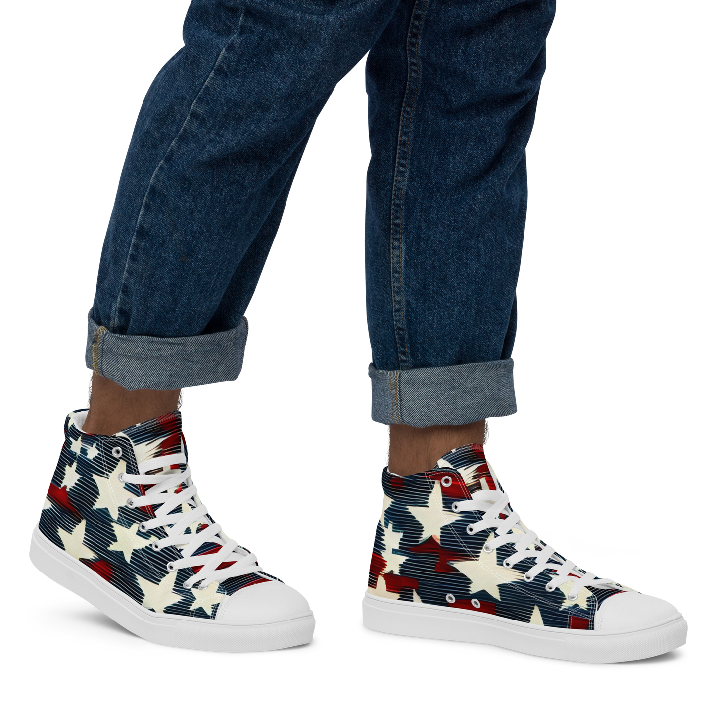 Liberty Threads: Men's High Top Canvas Shoes