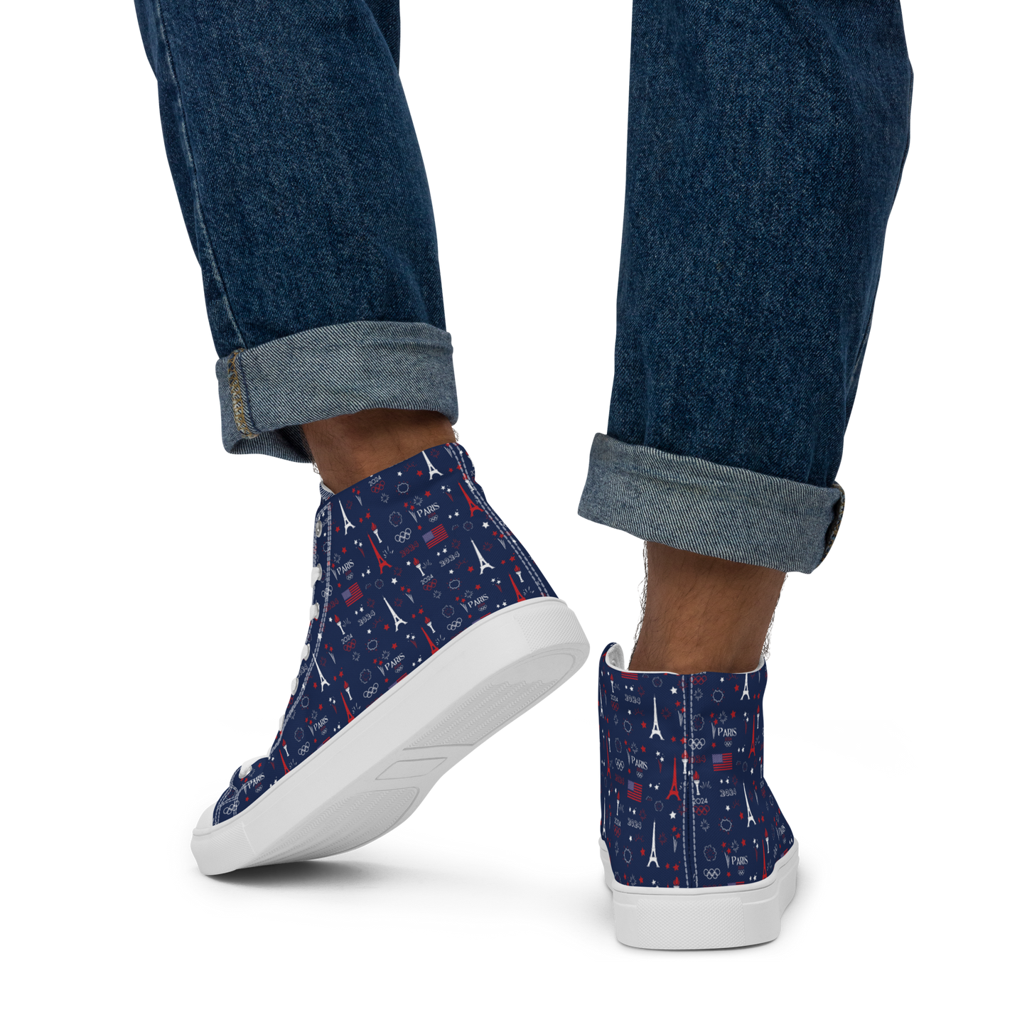 Olympics 2024: Men's High Top Canvas Shoes