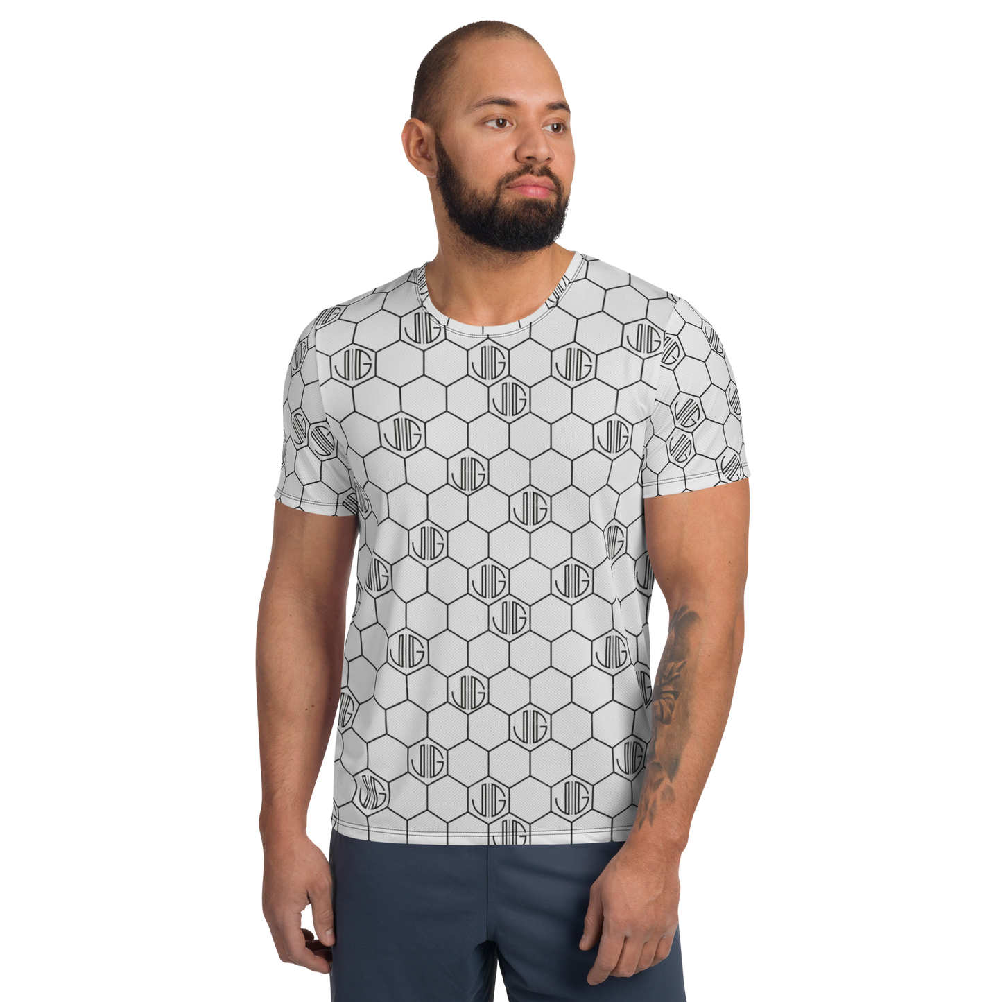 Logo Art: All-Over Print Men's Athletic T-Shirt