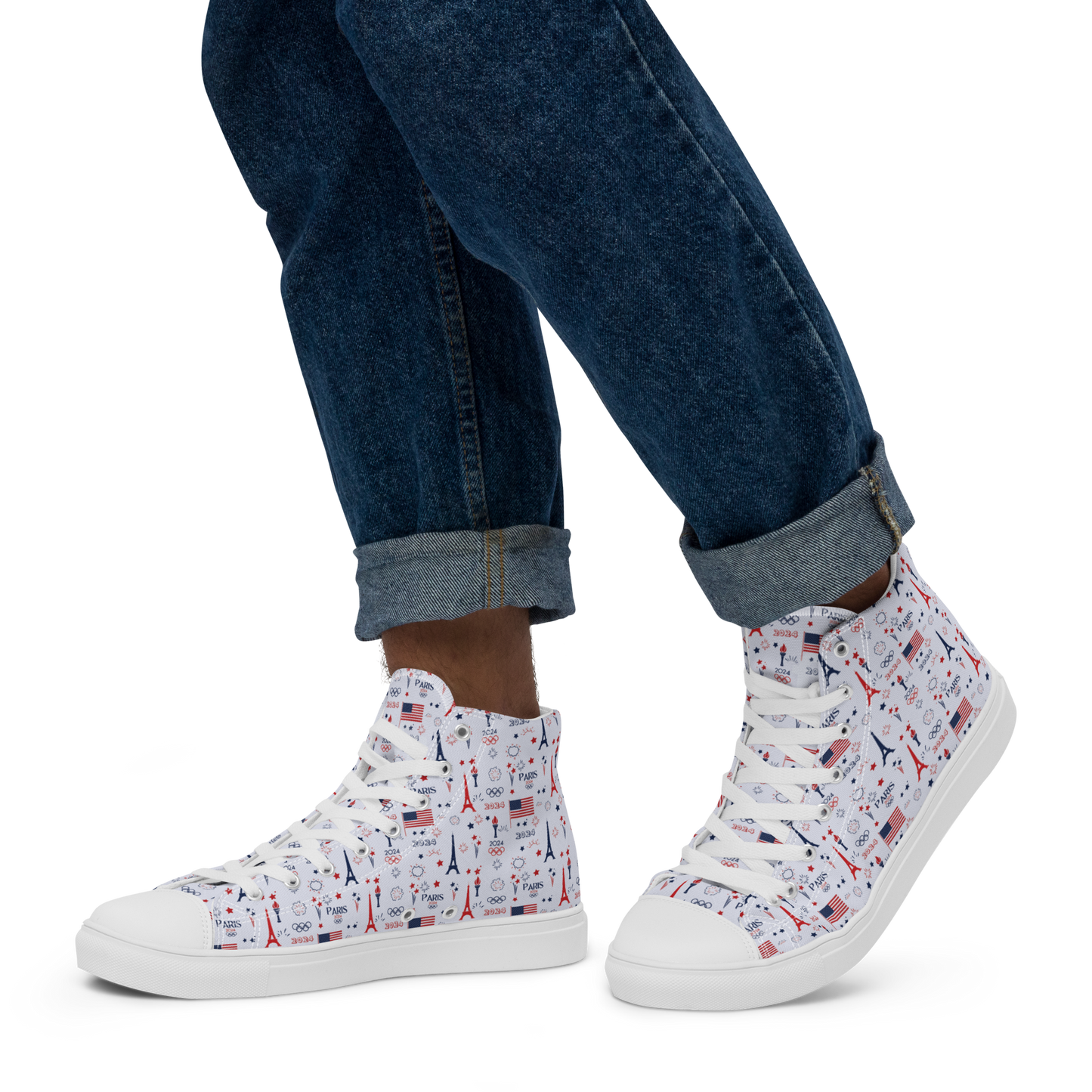 Olympics 2024: Men's High Top Canvas Shoes