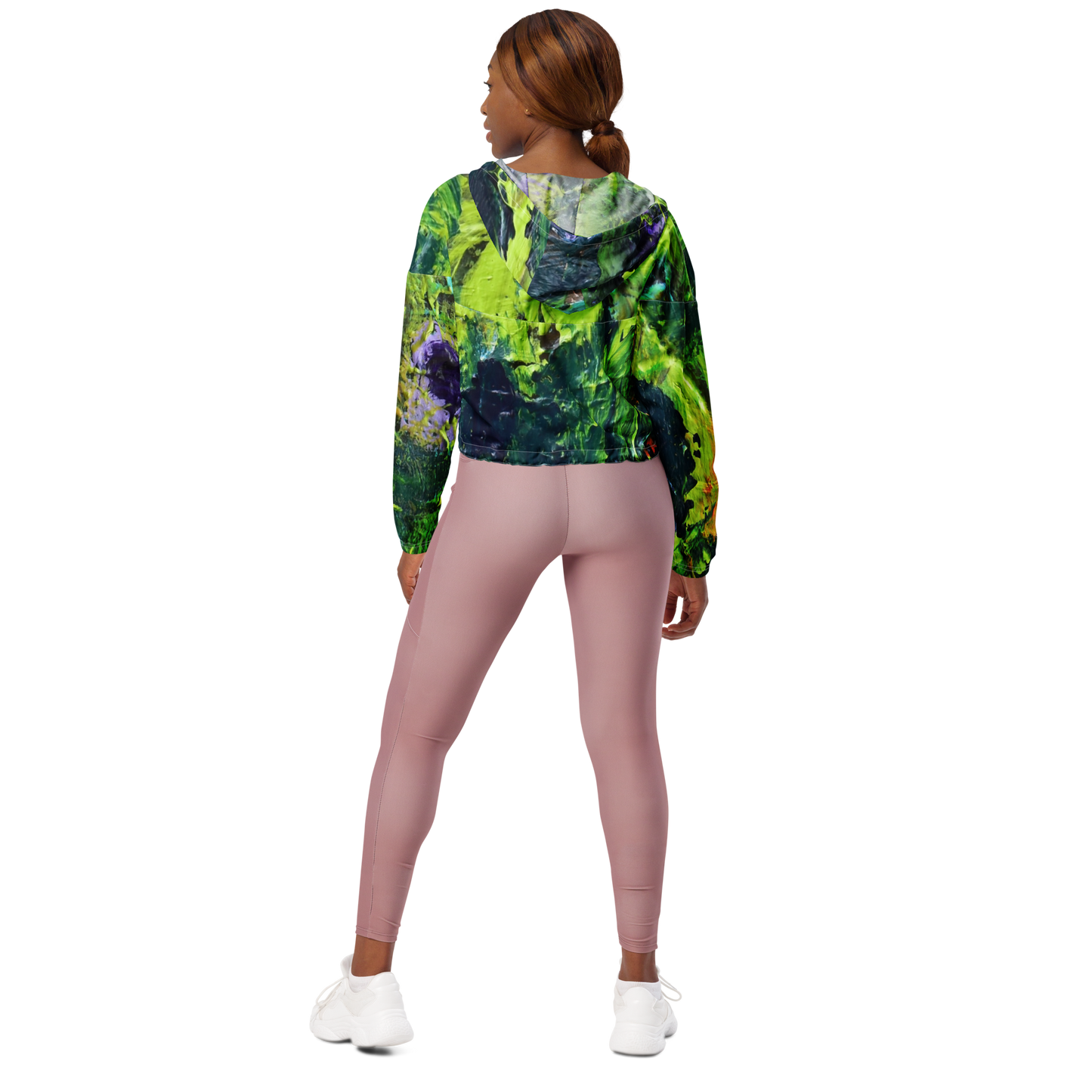 All-Over Print Women's Cropped Windbreaker