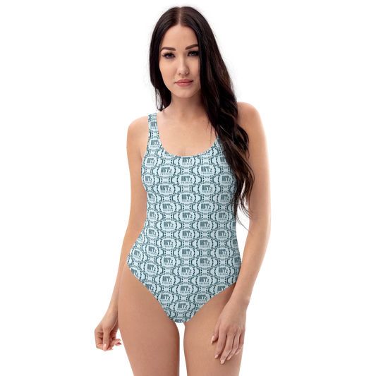 Logo Art: All-Over Print One-Piece Swimsuit