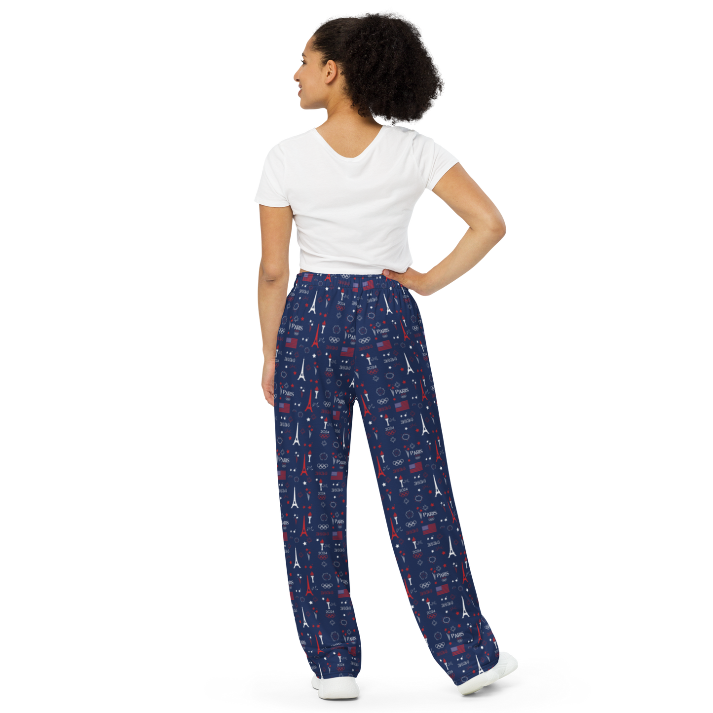 Olympics 2024: All-Over Print Unisex Wide-Leg Pants