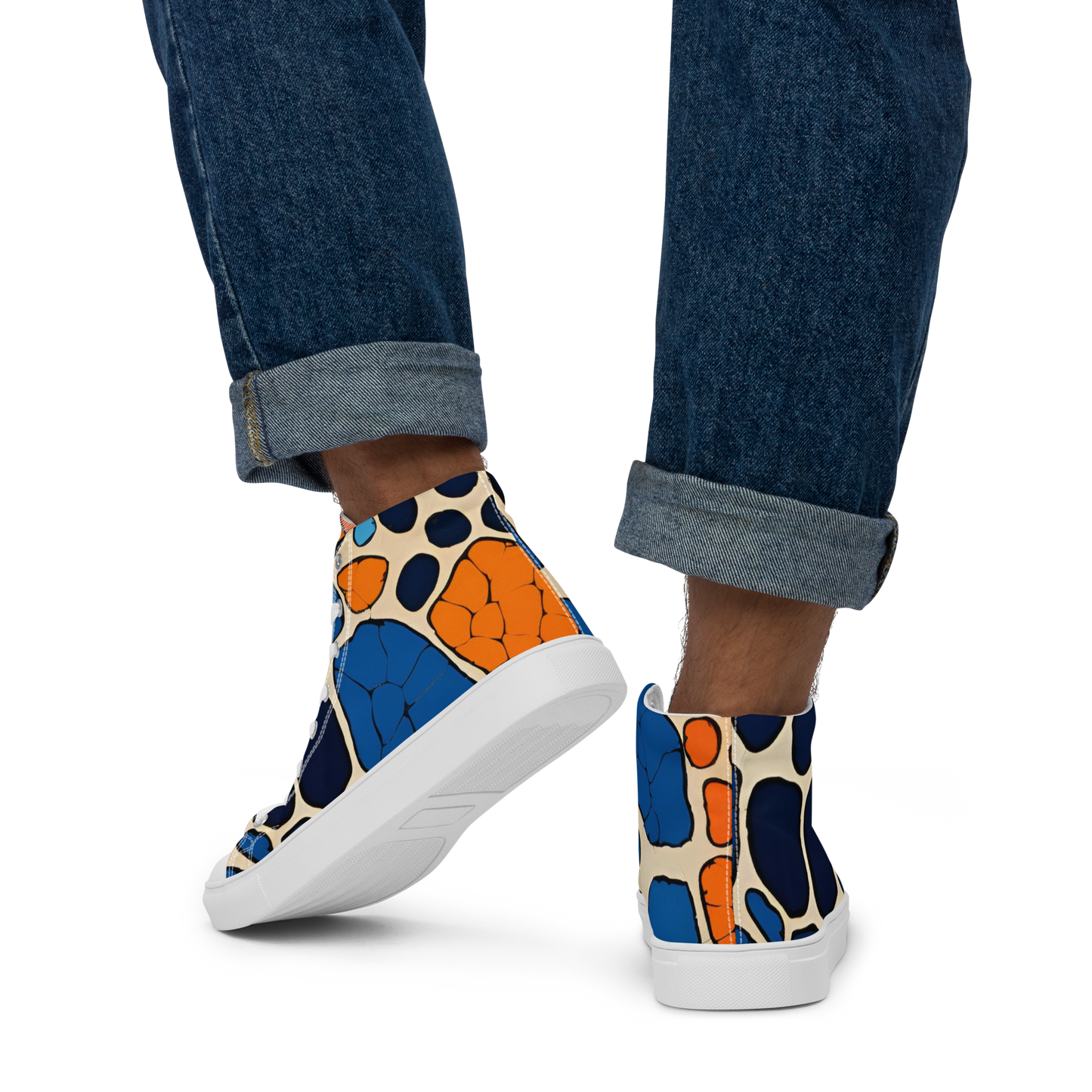 College Team Colors: Men's High Top Canvas Shoes