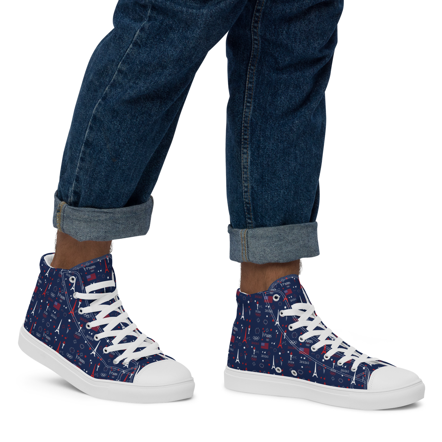 Olympics 2024: Men's High Top Canvas Shoes