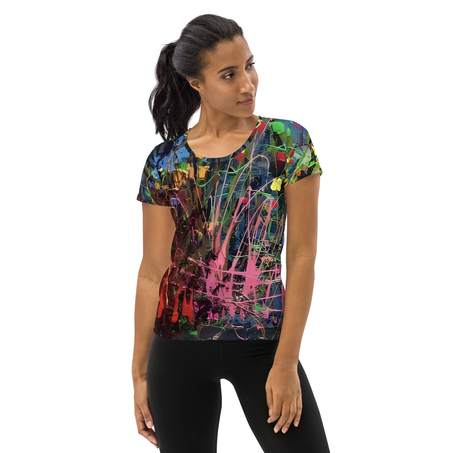 All-Over Print Women's Athletic T-Shirt