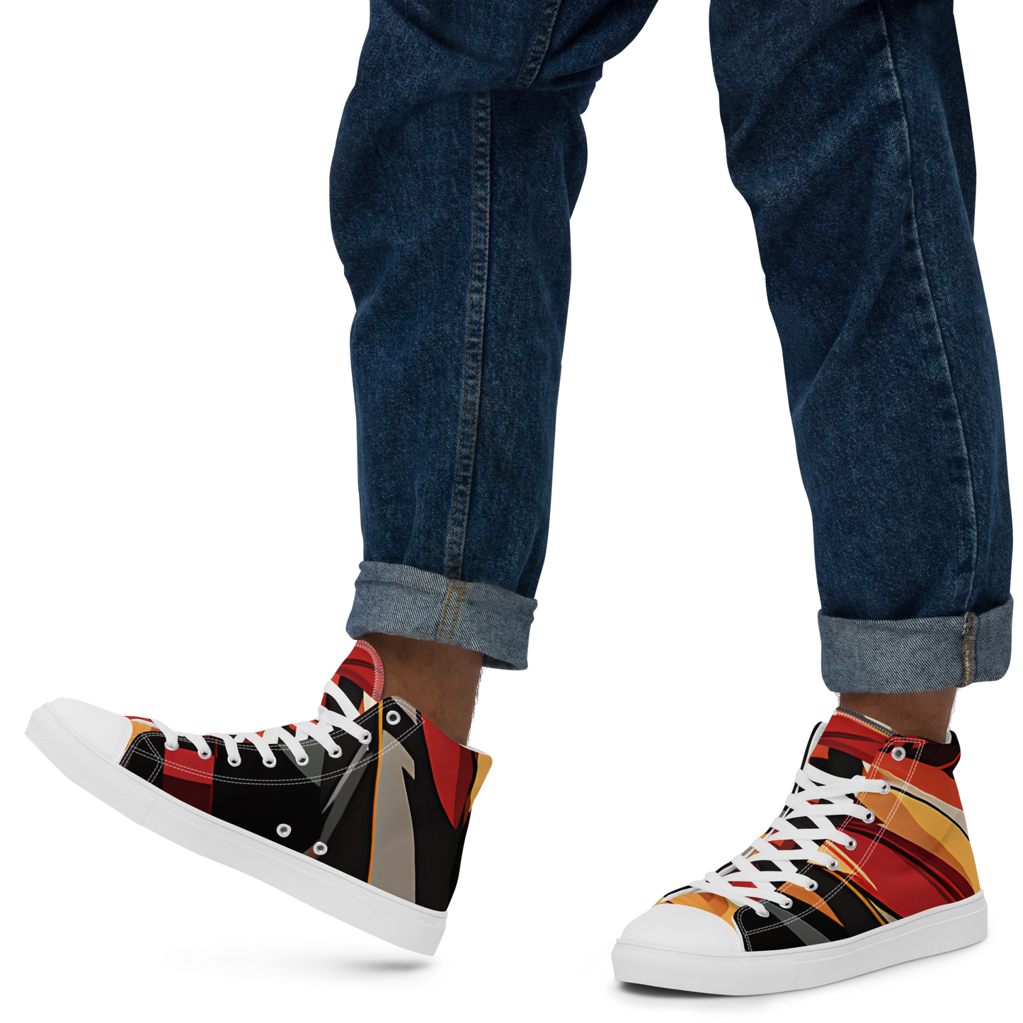 College Team Colors: Men's High Top Canvas Shoes