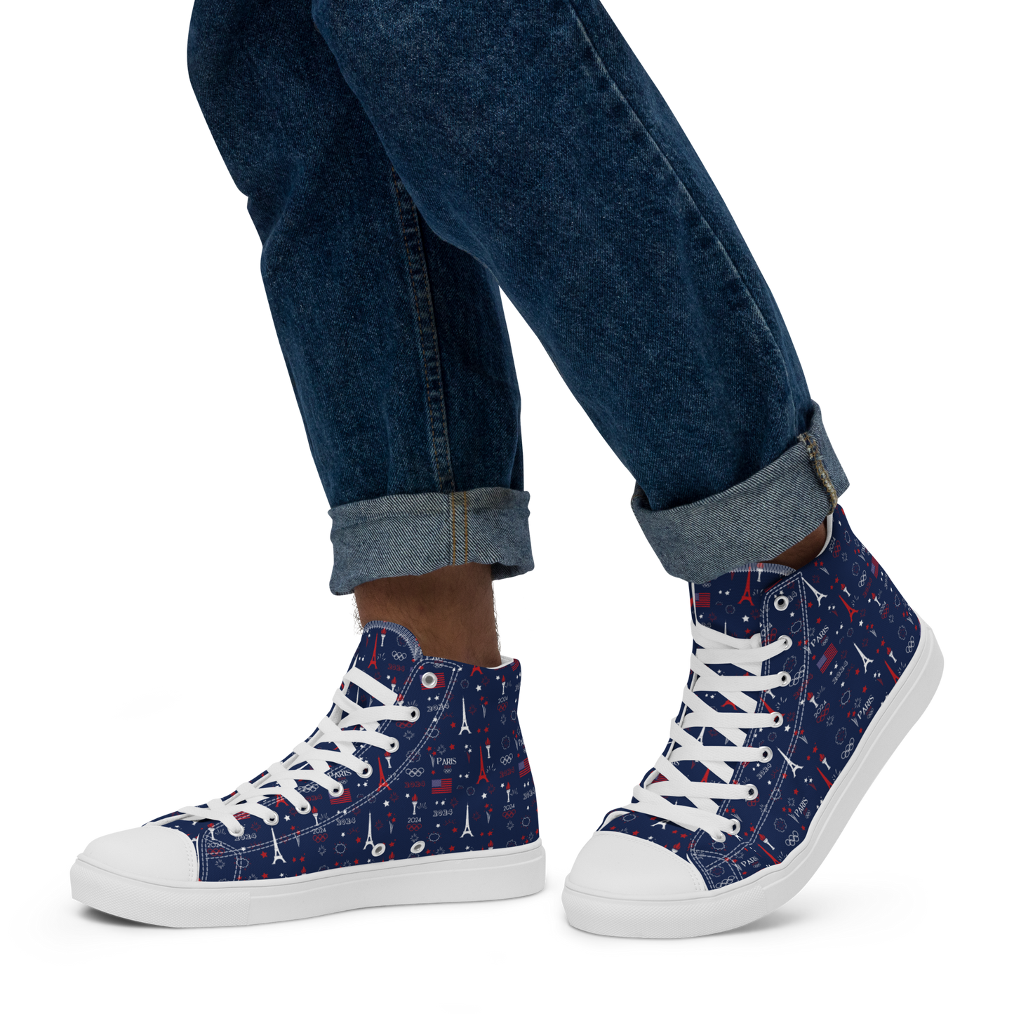 Olympics 2024: Men's High Top Canvas Shoes