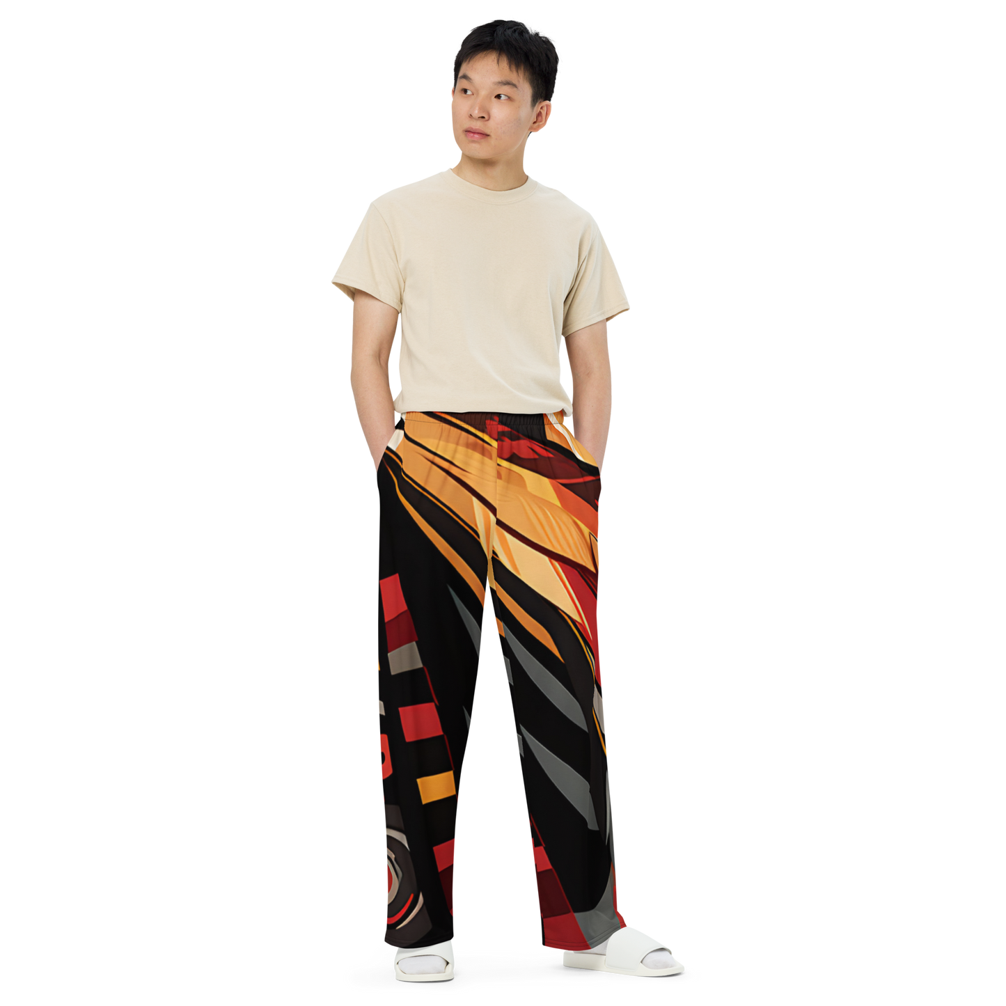 College Team Colors: All-Over Print Unisex Wide-Leg Pants