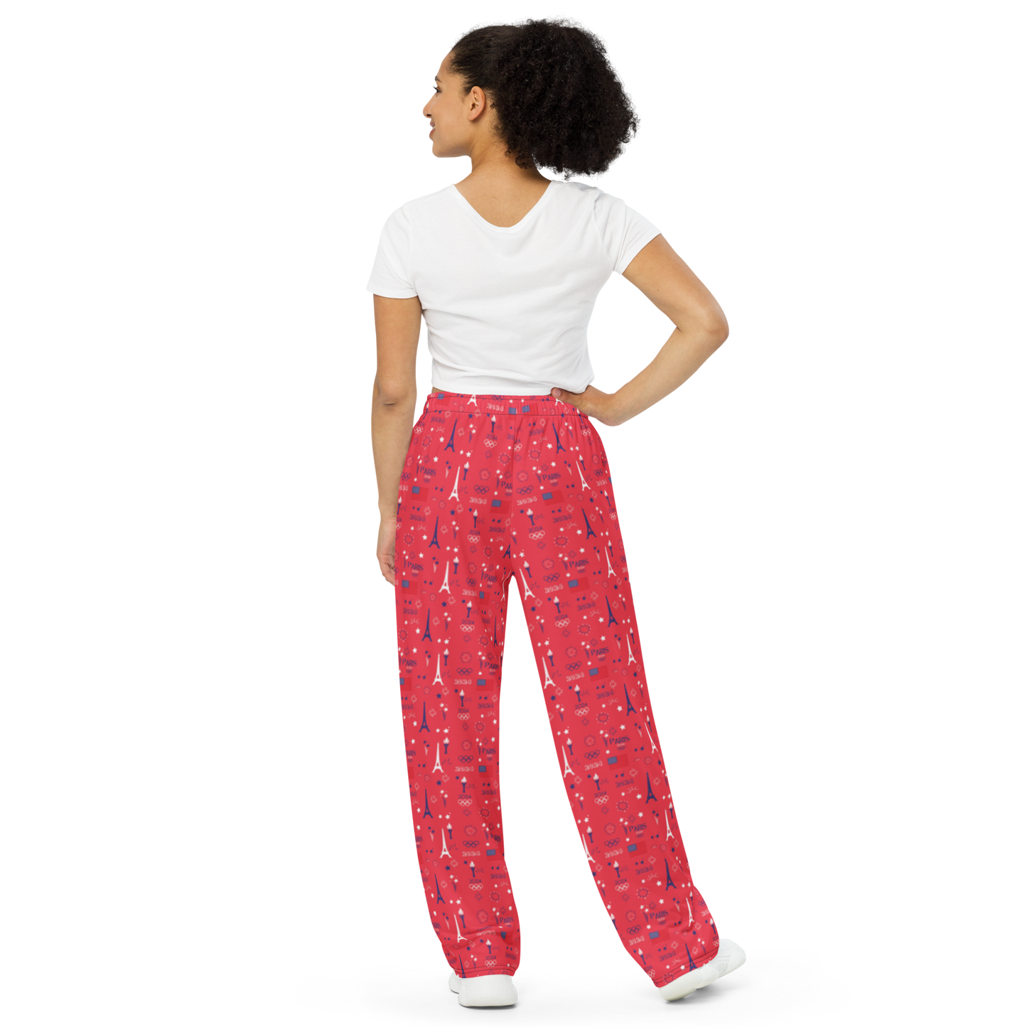 Olympics 2024: All-Over Print Unisex Wide-Leg Pants