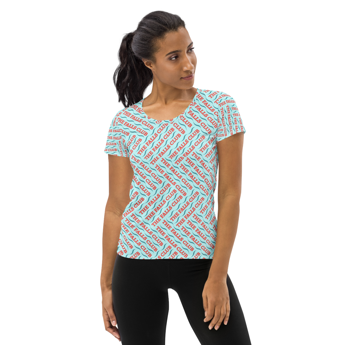 The Falls Club: All-Over Print Women's Athletic T-Shirt